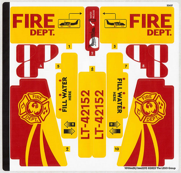 Sticker Sheet for Set 42152 - (10104430/6445292)