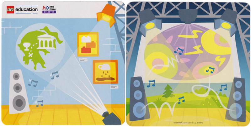 Paper Cardboard Backdrop for Set 45825, Museum / Concert Stage Pattern