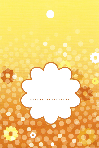 Clikits Paper, Party Favor Bag with Flowers and Spots on Orange Gradient Background Pattern