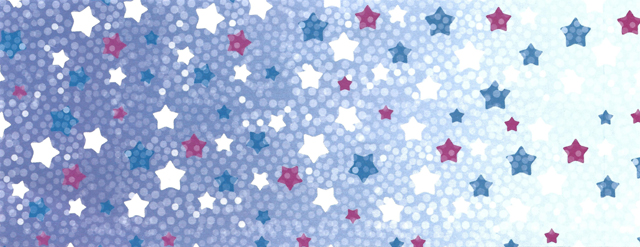 Clikits Paper with Stars and Spots on Blue Gradient Background Pattern