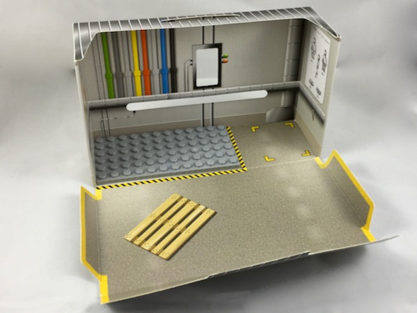 Paper Cardboard Backdrop for Set 5005358 with Attached 6 x 12 Light Bluish Gray Plate