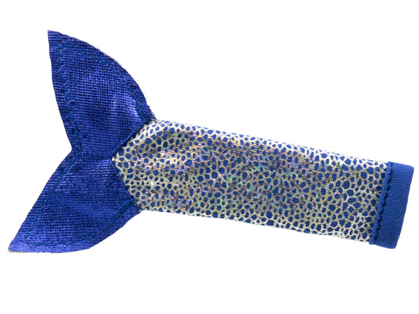 Belville Fishtail for Adult with Dark Purple Fins, Dark Purple Spots, Silver Overlay Pattern, with Top Cuff