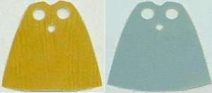 Minifigure Cape Cloth, Standard - Starched Fabric - 4.0cm Height with Yellow and Medium Blue Sides
