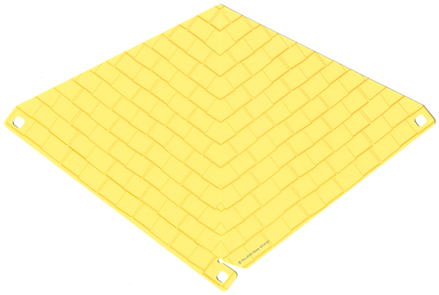 Plastic Part for Set  5940 - Bright Light Yellow Roof with Shingles Pattern