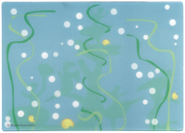 Plastic Part for Set  5960 - Underwater Backdrop with Bubbles, Seaweed, and Shells Pattern