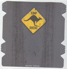 Plastic Ramp Cover with Tire Tracks and 'JUMP AHEAD' Kangaroo Sign Pattern (8490)