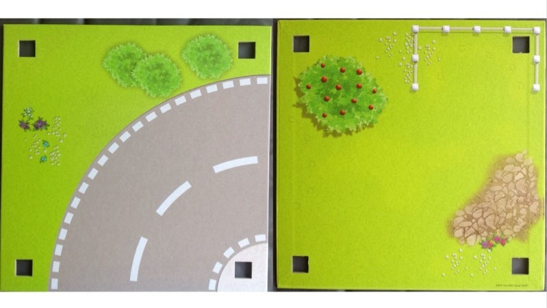 Paper Playmat Friends Heartlake City, Double-Sided, Road Curve / Grass with Fence