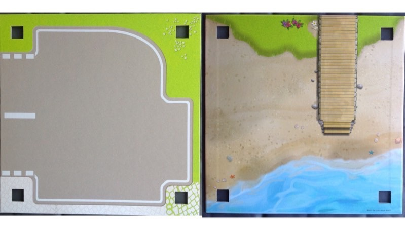 Paper Playmat Friends Heartlake City, Double-Sided, Road End / Beach with Boardwalk