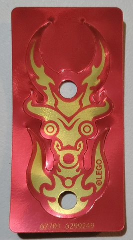 Plastic Flag with Red and Gold Flames Pattern