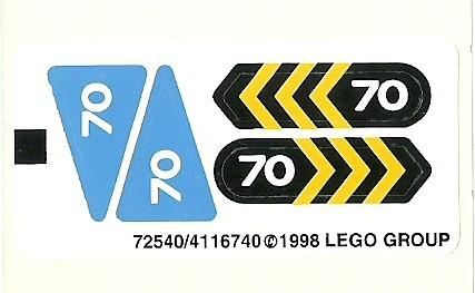 Sticker Sheet for Set 6570 - (72540/4116740)