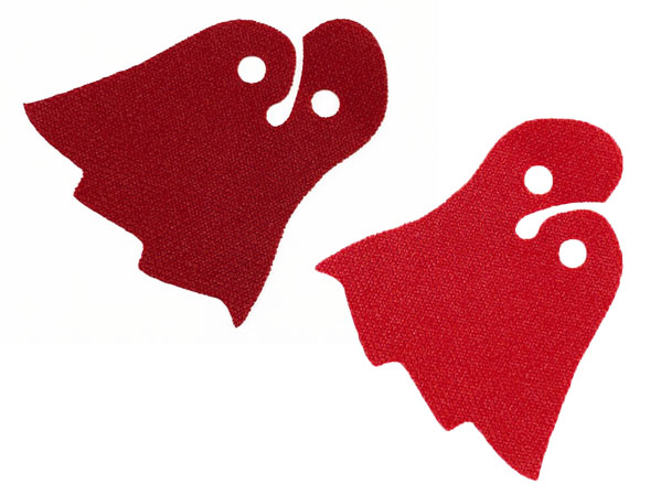 Mini Doll, Cape Cloth, Large Front Collar, Jagged End with Dark Red and Red Sides