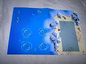 Paper Cardboard Base for Set 7074, Island with Water Pattern