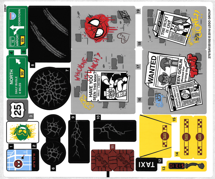 Sticker Sheet for Set 76057 - International Version - (27075/6155192)