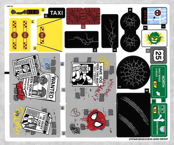 Sticker Sheet for Set 76057 - North American Version - (27076/6155193)
