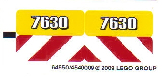 Sticker Sheet for Set 7630 - (64950/4540009)