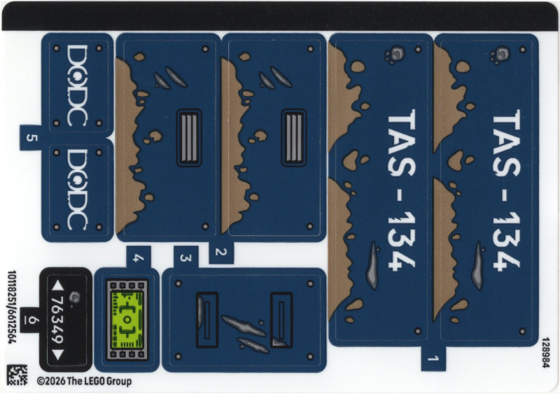 Sticker Sheet for Set 76349 - (10118251/6612564)
