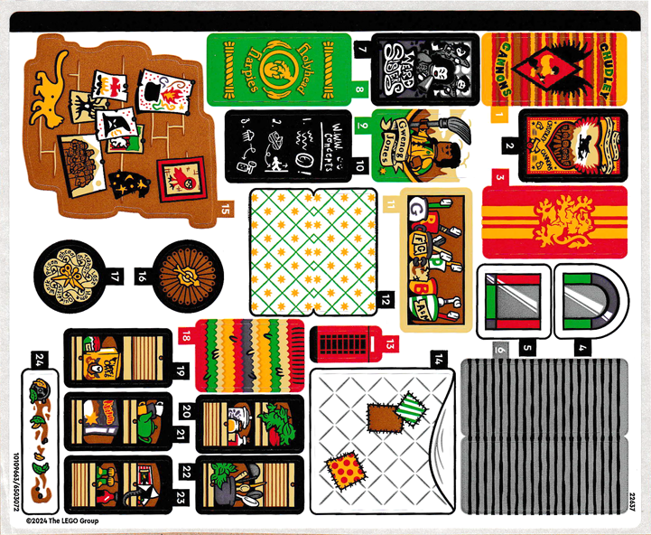 Sticker Sheet for Set 76437, Sheet 1 - (10109663/6503072) (First Version with Error 'Shcool')
