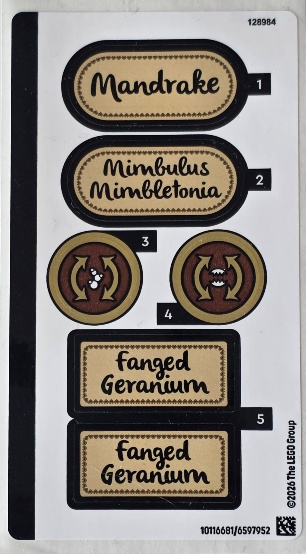 Sticker Sheet for Set 76474 - (10116681/6597952)
