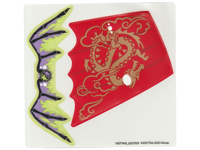 Plastic Scalloped Dragon Sail and Ghost Dragon Wings, Sheet of 2 (10077493_6337939)