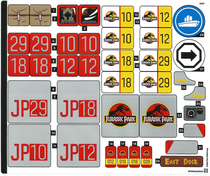 Sticker Sheet for Set 77984 - (10117001/6600503)
