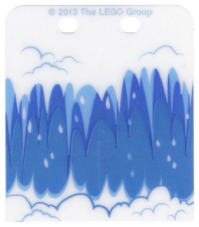 Plastic Part for Set 79110 - Waterfall with White Foam Pattern