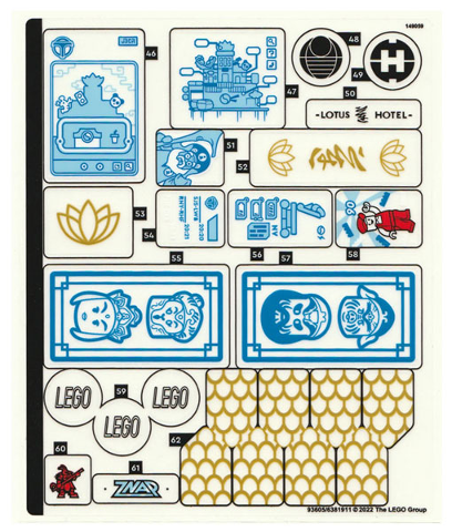 Sticker Sheet for Set 80036, Sheet 3 - (93605/6381911)