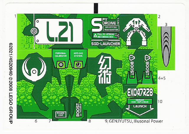 Sticker Sheet for Set 8114 - (62021/4520940)