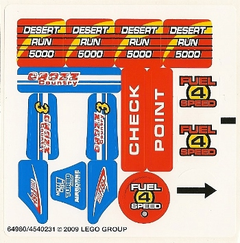 Sticker Sheet for Set 8126, Sheet 2 - (64980/4540231)