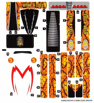 Sticker Sheet for Set 8158 - (63062/4527047)