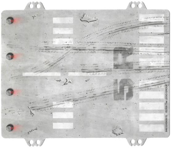 Paper Cardboard Ramp with Tire Tracks and Crosswalks Pattern for Set 8166 (84610/4540615)
