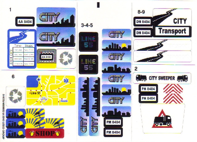 Sticker Sheet for Set 8404 - (91970/4589552)