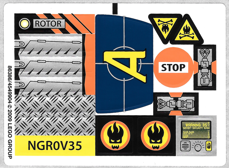 Sticker Sheet for Set 8969 - (86386/4549904)