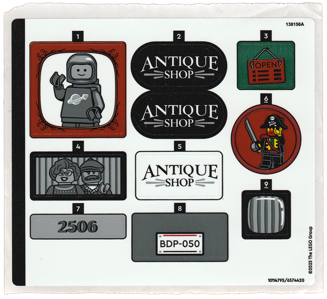 Sticker Sheet for Set 910050 - (10114795/6574420)