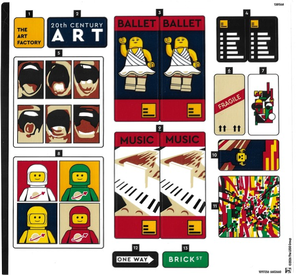 Sticker Sheet for Set 910054, Sheet 1 - (10117256/6602660)