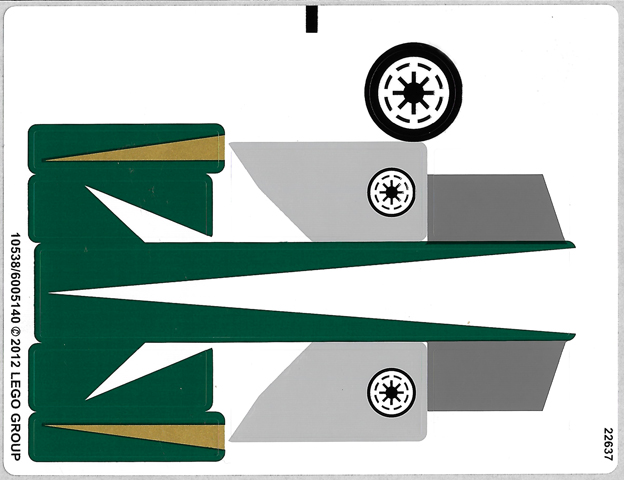 Sticker Sheet for Set 9498 - (10538/6005140)