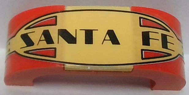 Stickered Assembly 6 x 2 x 2 with 'SANTA FE' Pattern (Sticker) - Set 10020 - 1 Tile 2 x 2, 4 Arch 1 x 3 x 2 Curved Top