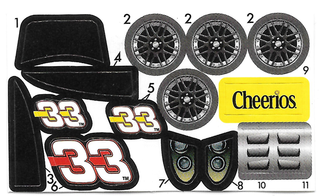 Sticker Sheet for Gear GMRacer3