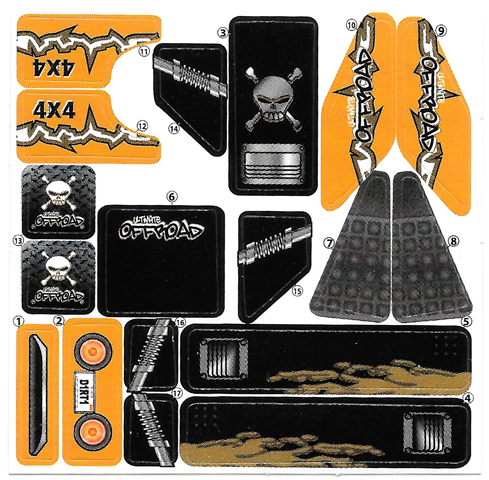 Sticker Sheet for Gear McDR1US