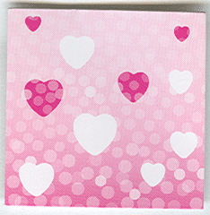 Clikits Frame Insert, Paper 4 x 4 with Hearts and Spots on Pink Gradient Background Pattern