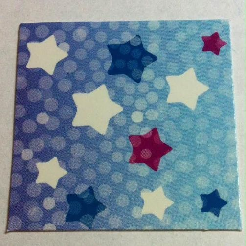 Clikits Frame Insert, Paper 4 x 4 with Stars and Spots on Blue Gradient Background Pattern