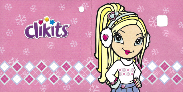 Clikits Paper, Gift Tag with Hole with Logo, Snowflakes, Diamonds, and Heart Character on Pink Background Pattern