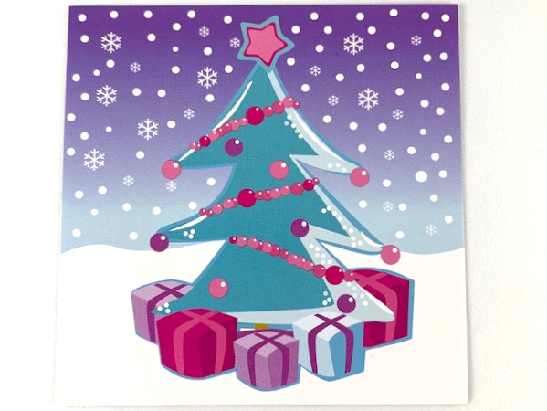 Clikits Frame Insert, Paper 10 x 10 with Christmas Tree, Presents, and Snowflakes Pattern