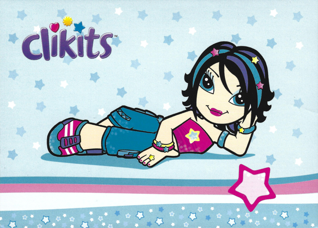 Clikits Paper 18 x 12 with Star Character and Clikits Logo on Starry Background Pattern