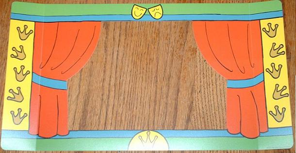 Plastic Part for Sets  3615 and 9131 - Theater Backdrop with Curtains and Stage