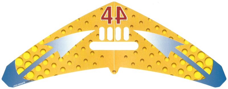 Paper Part for Sets 1435 and 4612 - Plastic Laminated Hang Glider Wing
