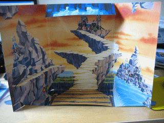 Paper Cardboard Backdrop Reversible with Castle / Aquanaut Pattern - Lego Club UK