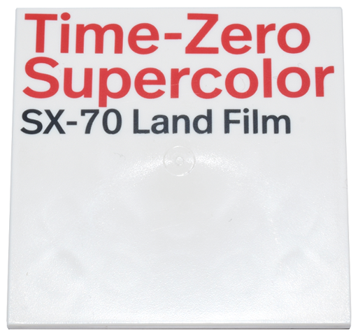 Tile 6 x 6 with Bottom Tubes with Red 'Time-Zero Supercolor' and Black 'SX-70 Land Film' Pattern