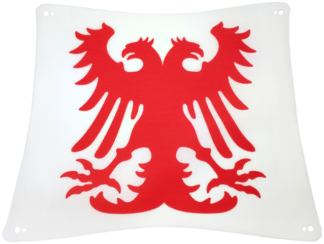 Cloth Sail 24 x 20 with Red Durmstrang Double-Headed Eagle Pattern