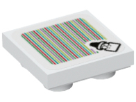 Tile, Modified 2 x 2 Inverted with Super Mario Scanner Code Kamek Pattern (Sticker) - Sets 71391 / 71407 / 71440