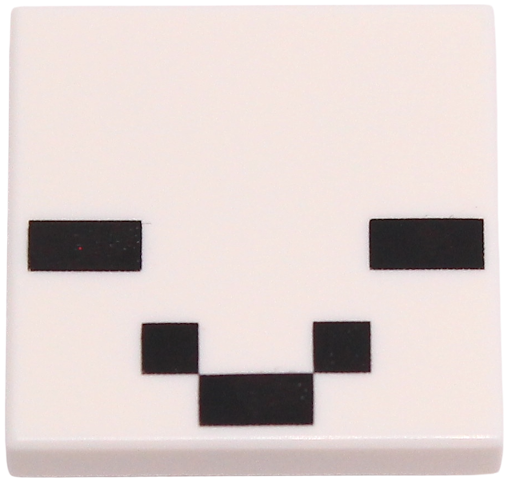 Tile, Modified 2 x 2 Inverted with Black Squares and Rectangles Pattern (Minecraft Hydrated Ghast Face)